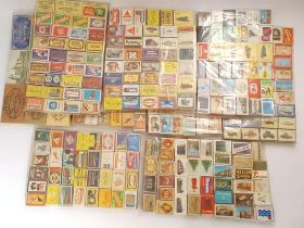 A large collection of worldwide match boxes