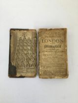 A leatherbound book titled ‘The Preferent State of London’ MDCXC.