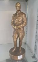 A hollow bronze statue of Adolf Hitler.