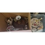 Two boxes of mixed china ware.
