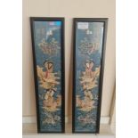 Two Chinese silk panels.