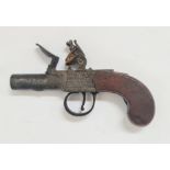 A Mabson & Labron flintlock pistol with screw off barrel.