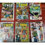 WITHDRAWN Six issues of Marvel Comics The Mighty Thor, etc