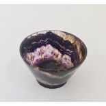 A Blue John bowl from the Blue John craft shop.4cm 1/2 high.