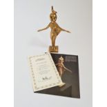 A bronze figure the Tutelary goddess Selket limited 998 gilded with 24ct gold.