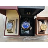Three Gent's wristwatches, to include a GAMAGES on bracelet strap, an Ingersoll on bracelet strap