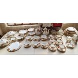 A large Royal Albert Old county rose dinner/tea set.