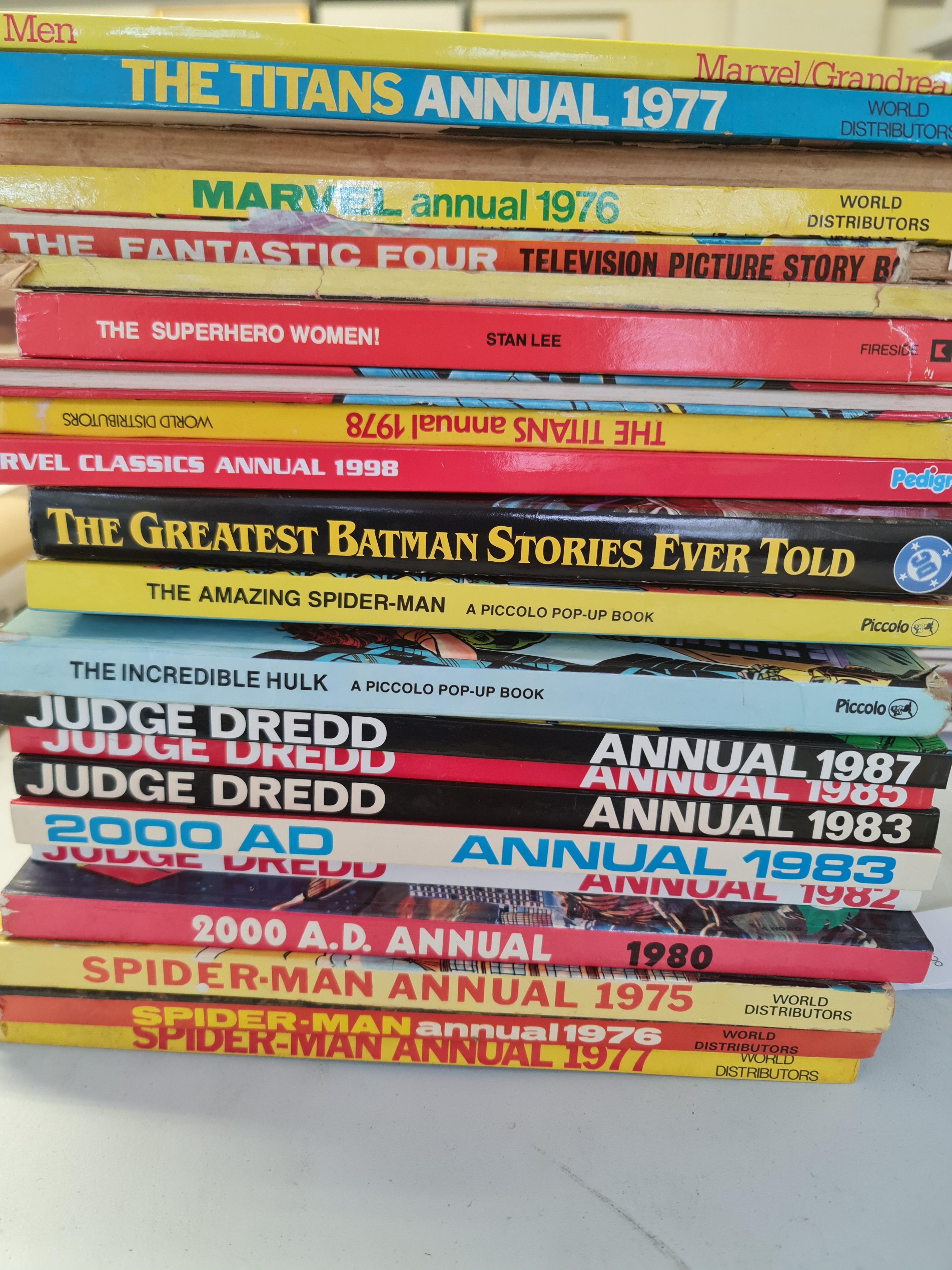 Approx 27 hard back comic books mainly from 1970s and 1980s