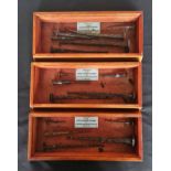 The box sets of Roman legionary fortress iron nails Inchtuthil Scotland A.D 83-87.