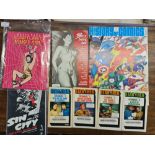 A small mixed lot including four Star Trek Fotonovels # 1p to 4, Betty being bad, Frank Miller Sin