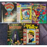 Four DC deluxe oversized comic including Dick Tracy together with Official Metropolis Edition of