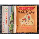 A boxed Subbuteo table rugby game and a Waddingtons formula 1 game.