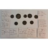 A small collection hammered coins to include Henry V silver half groat, early silver shilling