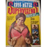 A film poster for Supervixens. An original French Grande film poster linen backed approx 47 inches x