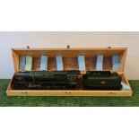 An Aster Hobby live steam Evening Star 92220 gauge 1 model train and tender with wooden travel box