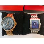 Two Gent's VOSTOCK wristwatches on bracelet straps