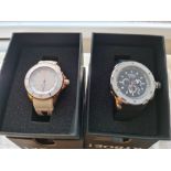 Two Gent's KYBOE wristwatches on rubber straps