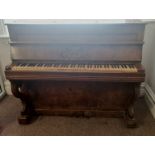 A.Bord Paris walnut upright piano. Approx 103 cm height, 131 cm