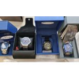 Four Gent's wristwatches to include two Nautical Time watches on bracelet straps, a Swiss Military