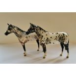 Two Beswick horses Appaloosa.