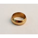 WITHDRAWN.A stamped 18k 750 wedding band, ring size R