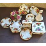 Ten pieces of Royal Albert Old Country Rose.