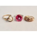 Three various fancy rings all (A/F)