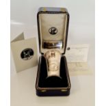 A boxed Apollo 11 moon landing London 1969 silver beaker limited edition 371 of 1500, with a copy of