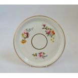 A rare Swansea porcelain Sidney Heath collection tray by Henry Morris C1814, rose and flower