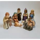 A Christmas Goebel ten piece nativity scene.