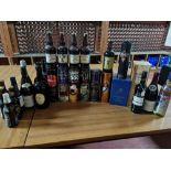 Various collectors bottles of ale, including Bass, The Millennium ale in box, three bottles of