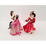 Two Royal Doulton figures Patricia, and Carmen.