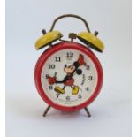 A Walt Disney Mickey Mouse alarm clock by Bradley Germany.