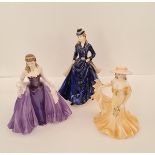 The Coalport figures Kate, June, and Lady Helen.