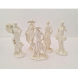 Five Royal Worcester figures The 1920s Vogue collection.