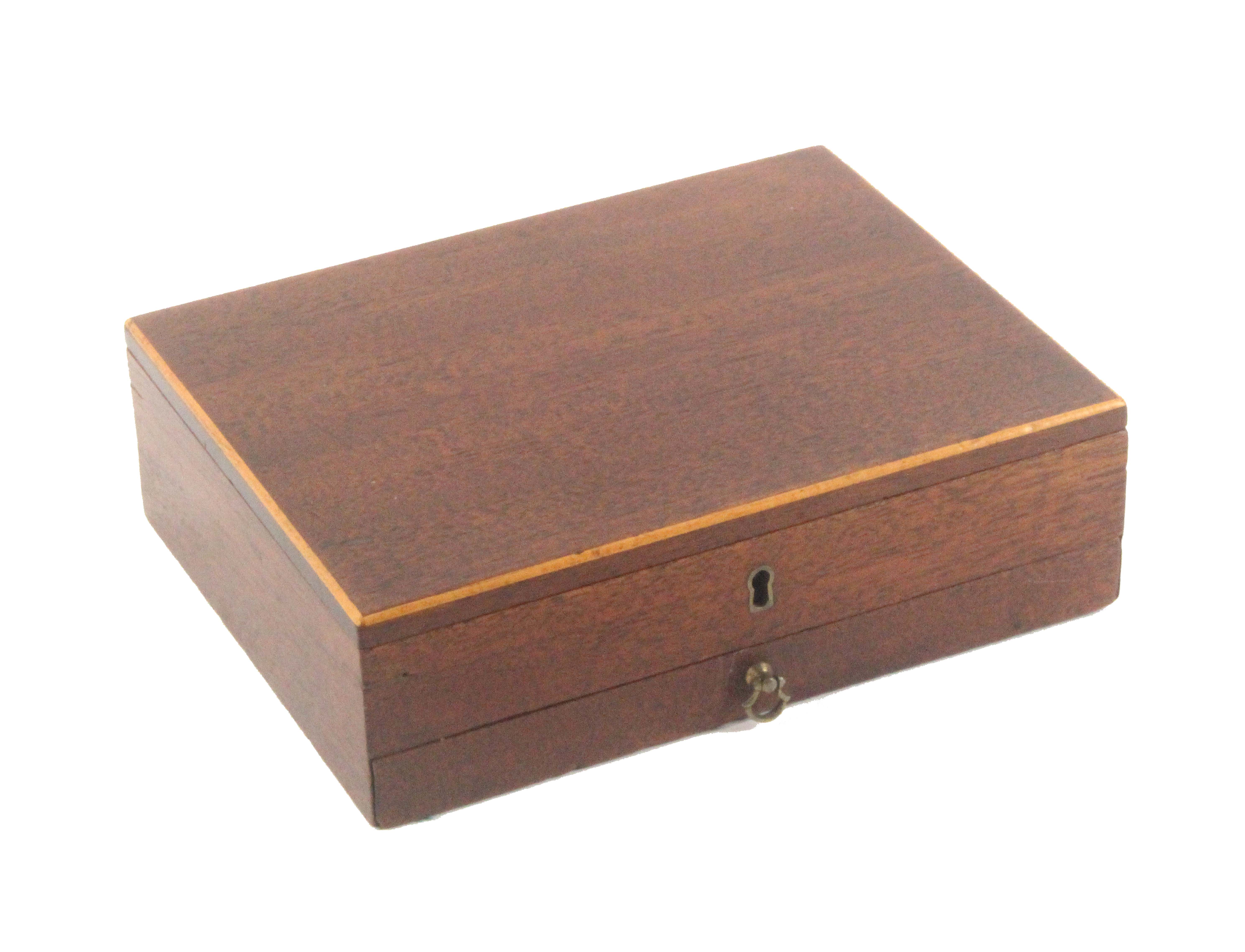 An early 19th Century mahogany paint box, of rectangular form for W.J. Reeves and Son, the lid edged - Image 2 of 2