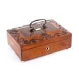 A well fitted Palais Royal satinwood and cut steel mounted sewing box, circa 1830, of rectangular