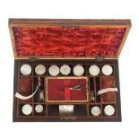 A mahogany, line inlaid and crossbanded mahogany sewing box of sarcophogal form, circa 1820,