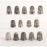 Fourteen English silver thimbles, by Charles Horner. (14) From the collection of Susan Franklin Part
