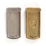 Two Avery needle packet cases, comprising 'The Quadruple Golden Casket Patented - Manufactured by W.