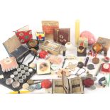 A mixed lot - sewing, including winders, celluloid needle cylinder, modern pin cushions and needle