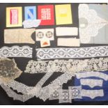 Lace, etc., a collection of Victorian and later lace collars, cuffs and edgings. (qty)