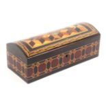 A Tunbridge ware coromandel wood rectangular box by Thomas Barton, the sides with an unusual