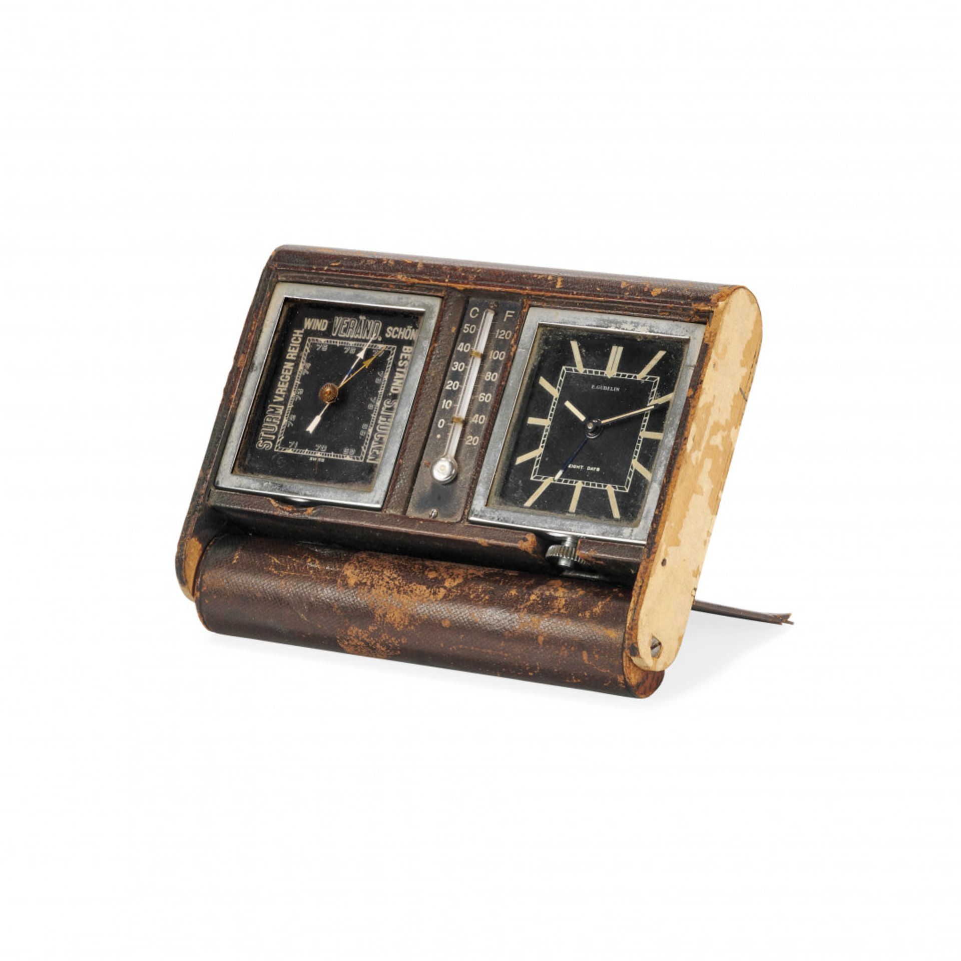 JAEGER-LECOULTRE SIGNED GÜBELIN WITH WEATHER STATION, 50s