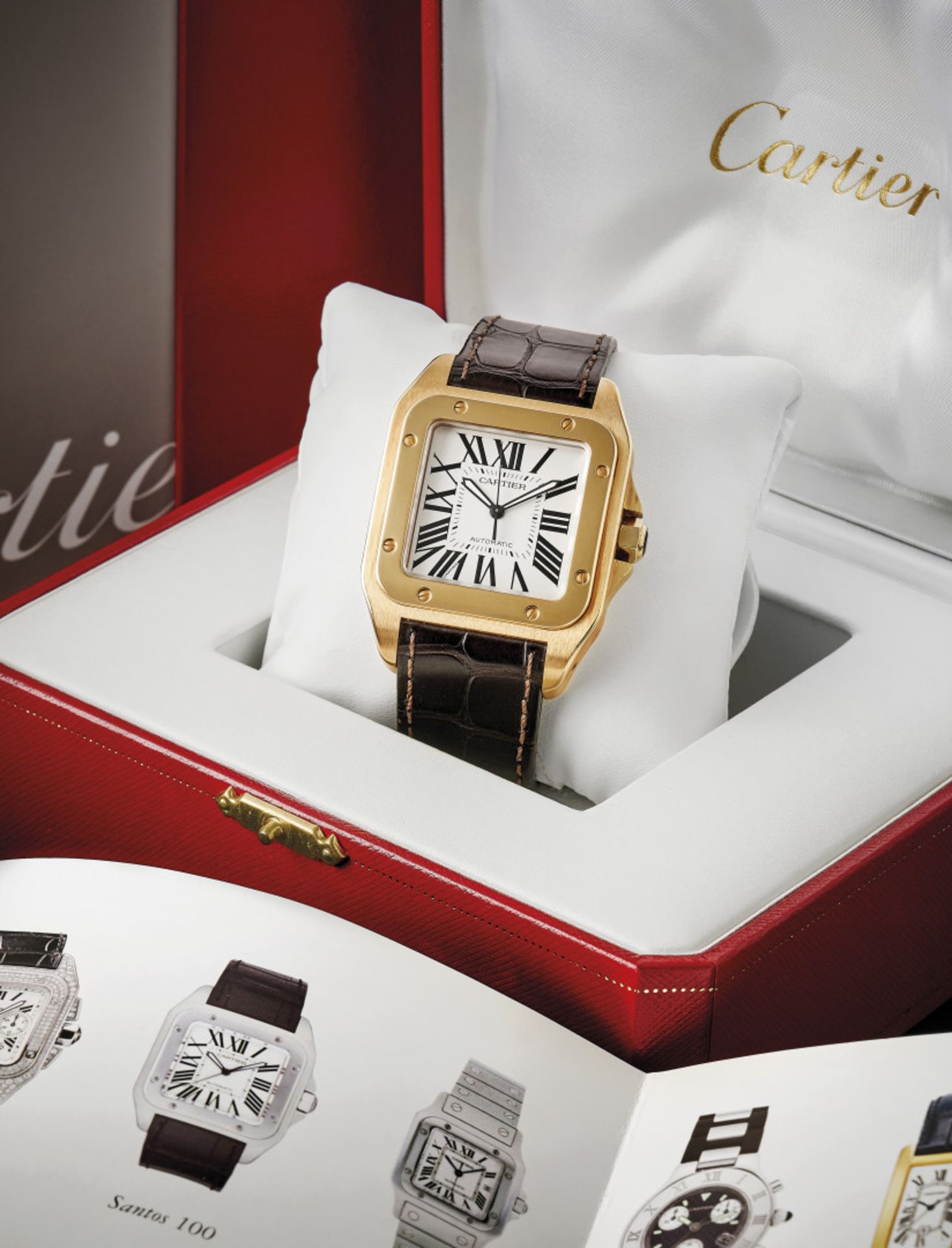 CARTIER SANTOS 100 XL REF. 2792 IN ROSE GOLD WITH BOX AND PAPERS, SOLD IN 2007 - Bild 2 aus 2