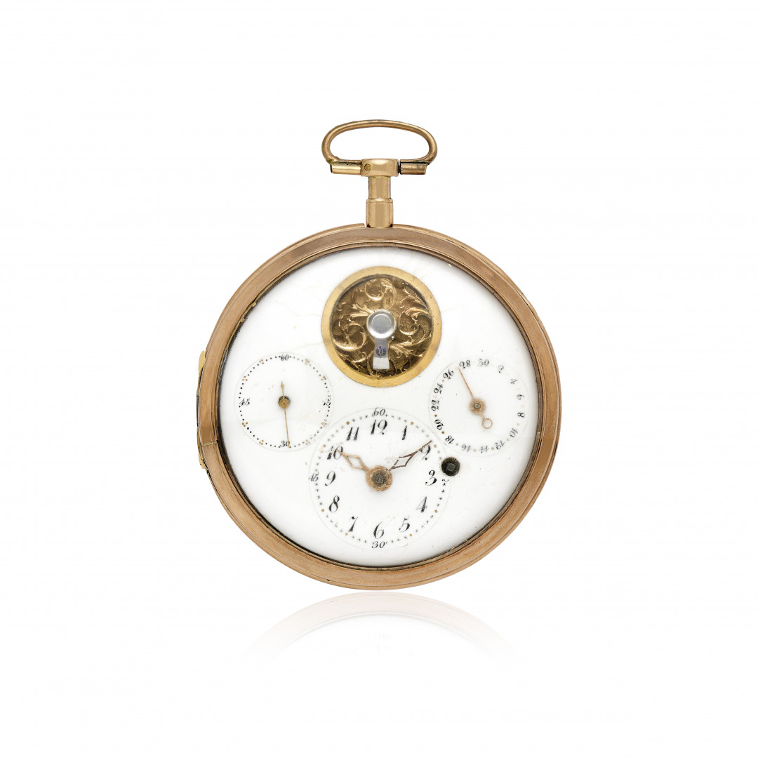 POCKET WATCH IN GOLD WITH CALENDAR, CIRCA 1800