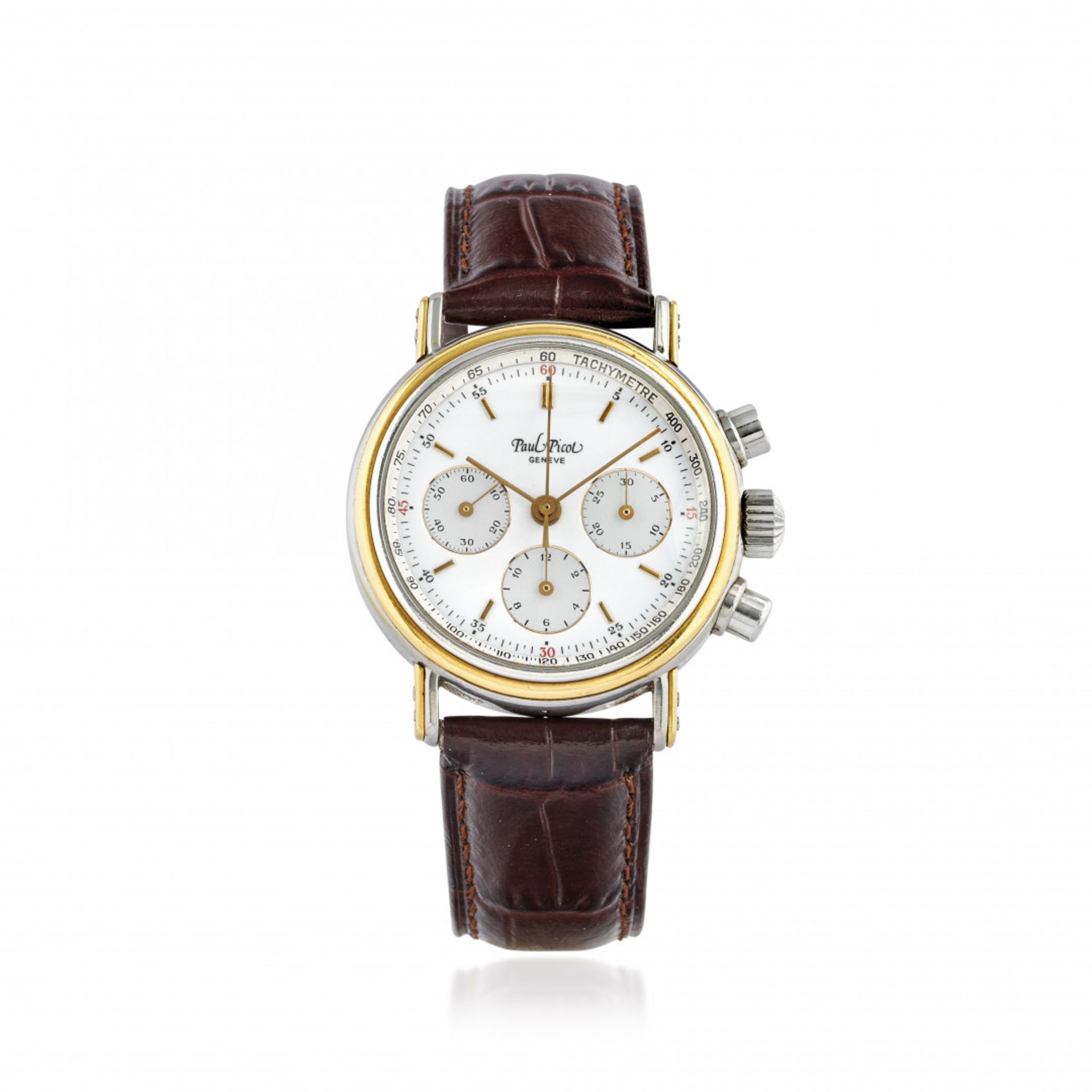 PAUL PICOT CHRONOGRAPH REF. 4889-3302 IN STEEL AND GOLD, 90s