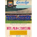 Manifesto Manifesto - 1962 Manifesto relativo alla partita Inter de Milan-CF Barcelona disputatasi