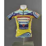 Marco Pantani - Mercatone Uno - Stagione 1999 Maglia gara Asics a maniche corte, etichetta