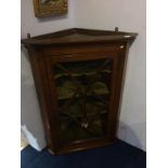 Oak corner cabinet